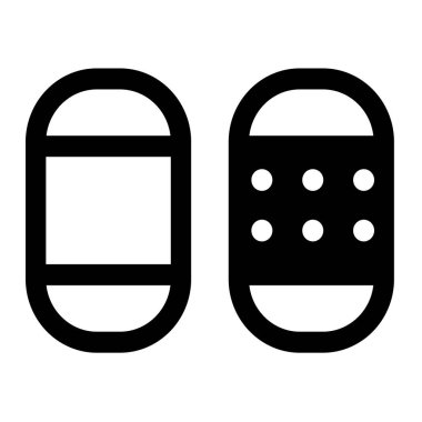 Basit bandaj, alçı simgesi tasarımı