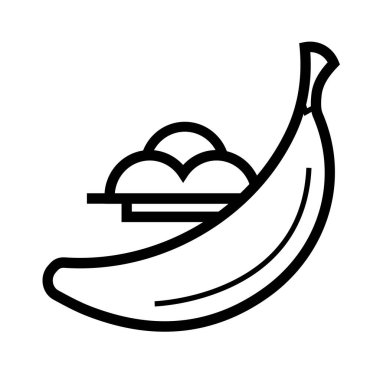 muz ikonu vektör çizimi