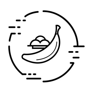 muz ikonu vektör çizimi