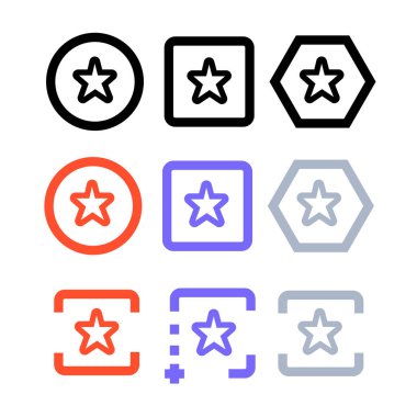 yıldız simgesi vektör illüstrasyonu