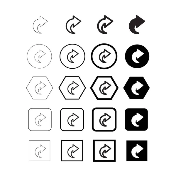 Pfeil Symbol Setzt Vektor Illustration — Stockvektor