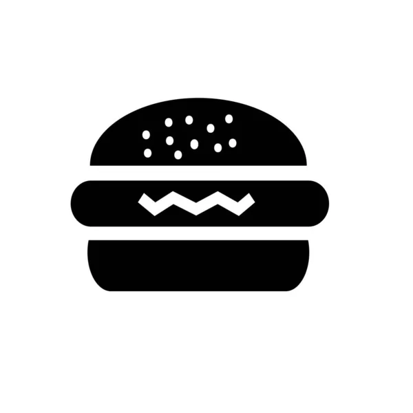 Egyszerű Hamburger Ikon Jel Design — Stock Vector