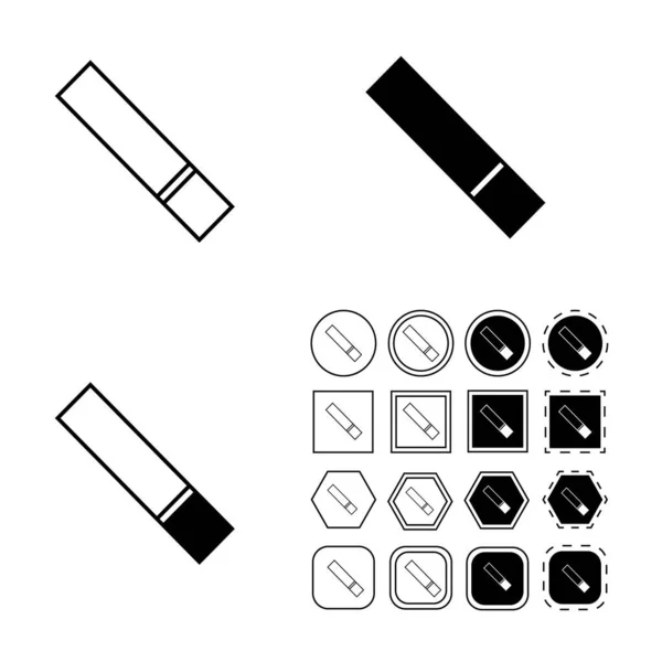 Eenvoudig Sigarettenpictogram Ontwerp — Stockvector