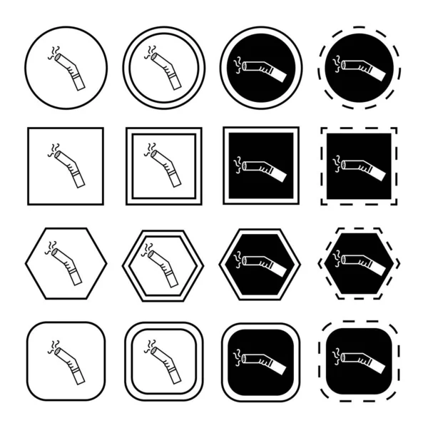 Diseño Signo Icono Cigarrillo Simple — Archivo Imágenes Vectoriales