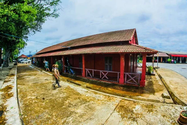 Building Red Chanthaburi Thailand — Stockfoto