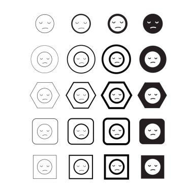 emoji vektör resimleme simgesi