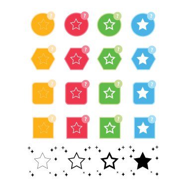 yıldız simgesi vektör illüstrasyonu