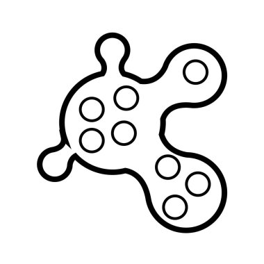 bakteri simgesi vektör illüstrasyonu