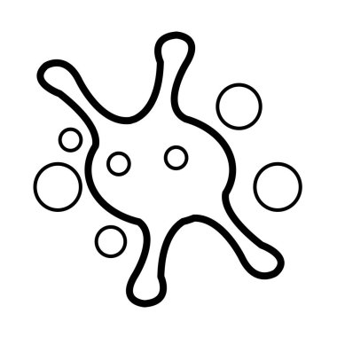 bakteri simgesi vektör illüstrasyonu