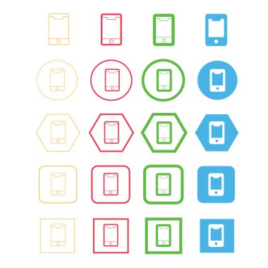 Mobil simge, akıllı telefon simgesi illüstrasyonu