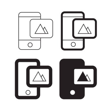 Mobil simge, akıllı telefon simgesi illüstrasyonu