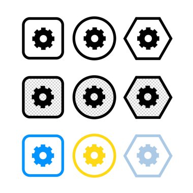 dişli tekerlek ikon vektör illüstrasyonu