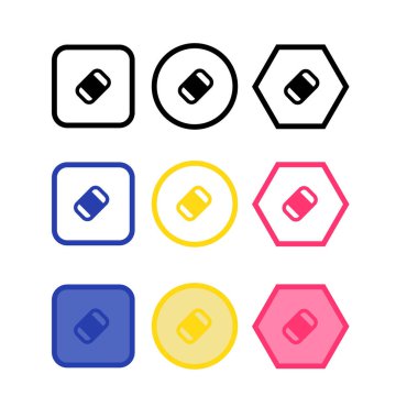 silgi simgesi vektör illüstrasyonu