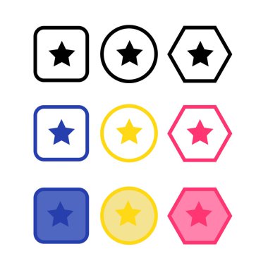 yıldız simgesi vektör illüstrasyonu