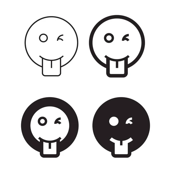Ícone Ilustração Vetor Emoji — Vetor de Stock