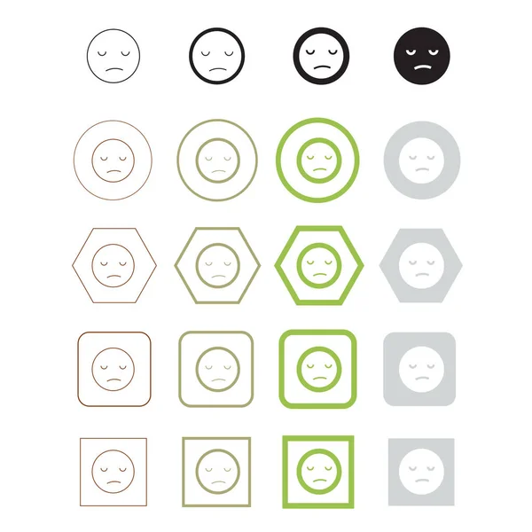 Ícone Ilustração Vetor Emoji — Vetor de Stock