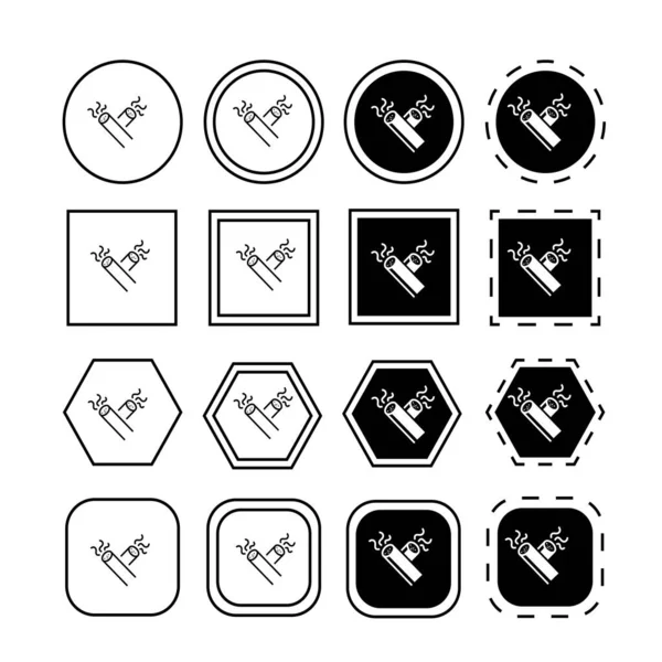 Icono Cigarrillos Hay Señal Fumar — Archivo Imágenes Vectoriales