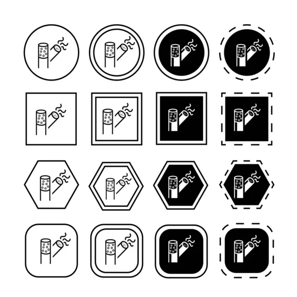 Zigaretten Symbol Rauchverbot Schild — Stockvektor