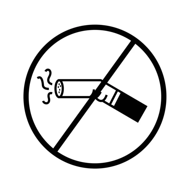 Icono Cigarrillos Hay Señal Fumar — Vector de stock