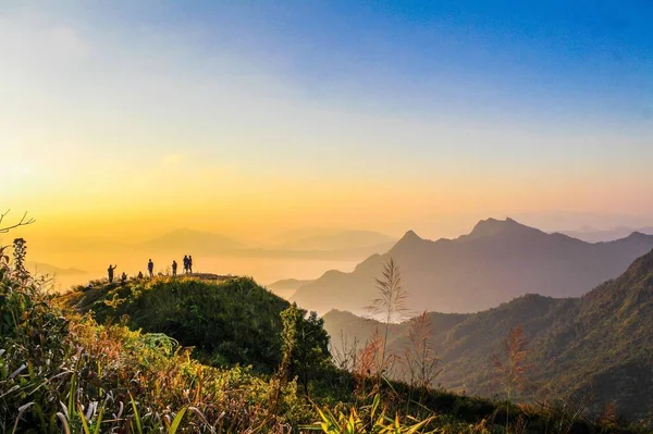 Vrchol Hory Provincie Chiang Rai Thajsko — Stock fotografie