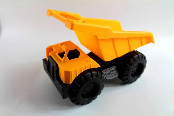 Brinquedo Caminhão Basculante Fundo Simples — Fotografia de Stock