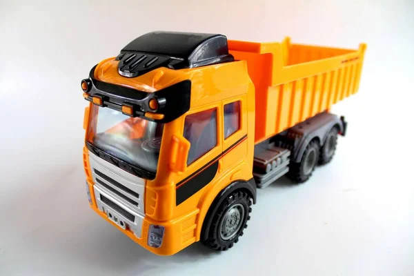 Brinquedo Caminhão Basculante Fundo Simples — Fotografia de Stock