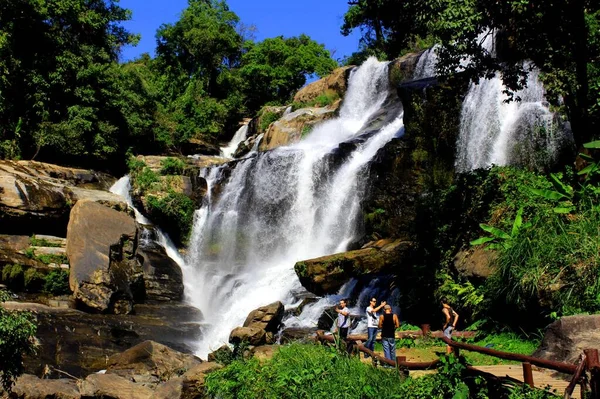 Mae Klang Waterfall Doi Inthanon National Park Chiang Mai Thailand — Stock Photo, Image