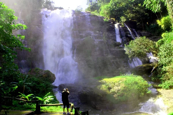 Cachoeira Wacihrathan Doi Inthanon Chiang Mai Tailândia — Fotografia de Stock