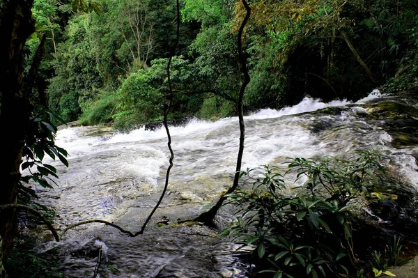 Cascada Pha Dok Pueblo Mae Klang Luang Parque Nacional Doi — Foto de Stock