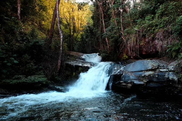 Pha Dok Waterfall Mae Klang Luang Village Doi Inthanon National — Stock Photo, Image