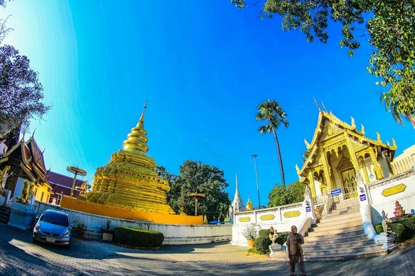 Miasto Wat Chiangmai Tajlandii — Zdjęcie stockowe