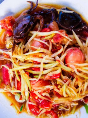 Yeşil Papaya Salatası, Somtum Tayland Yemeği