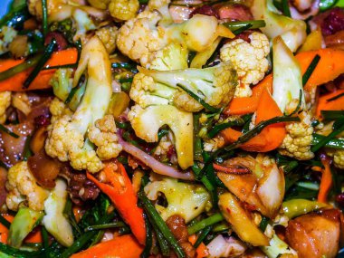 Tayland yemeği. Yakın çekim.