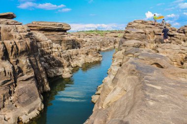 Hat Chom Dao Büyük Kanyon Taş Sanatı UbonRatchathani, Tayland