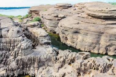 Hat Chom Dao Büyük Kanyon Taş Sanatı UbonRatchathani, Tayland