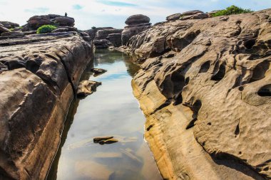 Hat Chom Dao Büyük Kanyon Taş Sanatı UbonRatchathani, Tayland