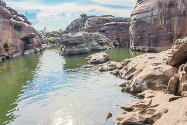 Hat Chom Dao Büyük Kanyon Taş Sanatı UbonRatchathani, Tayland