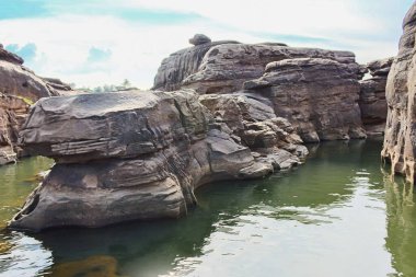 Hat Chom Dao Büyük Kanyon Taş Sanatı UbonRatchathani, Tayland