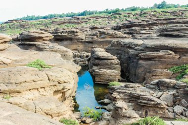 Hat Chom Dao Büyük Kanyon Taş Sanatı UbonRatchathani, Tayland