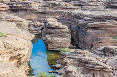 Hat Chom Dao Büyük Kanyon Taş Sanatı UbonRatchathani, Tayland