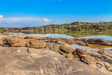 Hat Chom Dao Büyük Kanyon Taş Sanatı UbonRatchathani, Tayland