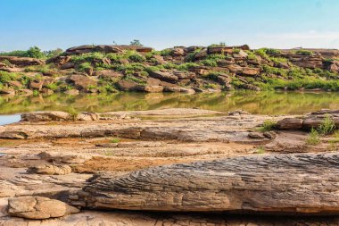 Hat Chom Dao Büyük Kanyon Taş Sanatı UbonRatchathani, Tayland