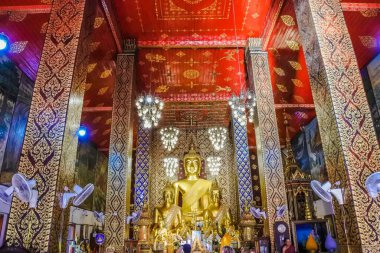 Wat Phra 'daki Altın Pagoda Haripunchai Woramahawihan, Lamphun, Tayland
