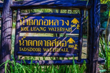 Güzel şelale Koh Luang Şelalesi Mae Ping Ulusal Parkı, Li Bölgesi, Lamphun Tayland