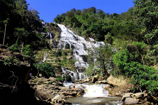 Maeya Waterval Waterval Chiangmai Thailand — Stockfoto