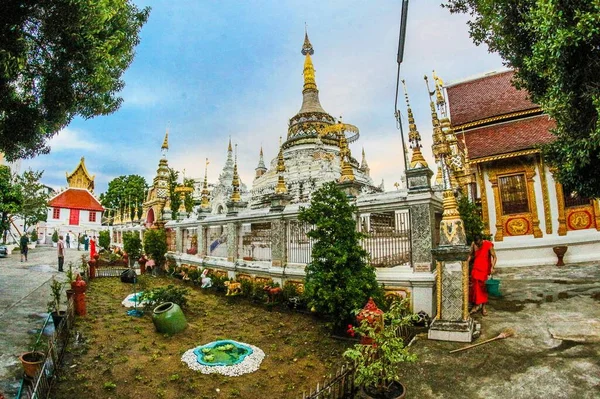 Wat Chiangmai Thaiföld — Stock Fotó