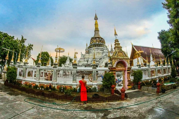 Wat Chiangmai Thaiföld — Stock Fotó