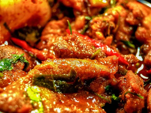 Cibo Tailandese Carne Manzo Massaman Curry — Foto Stock