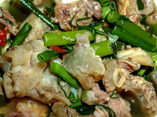 Sopa Cerdo Picante Comida Tailandesa —  Fotos de Stock