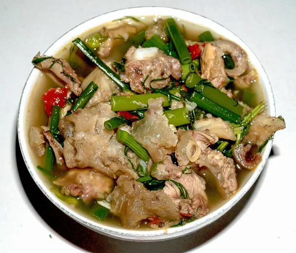 Würzige Schweinesuppe Thailändisches Essen — Stockfoto